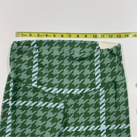 New Aerie Offline Real Me Xtra 7/8 Leggings Hi Rise Green Houndstooth - Picture 8 of 8